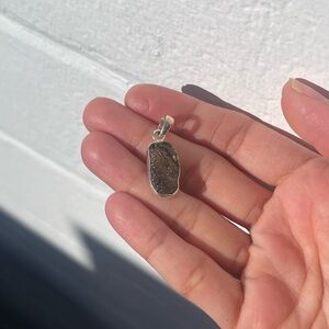 Moldavite 925 silver pendant